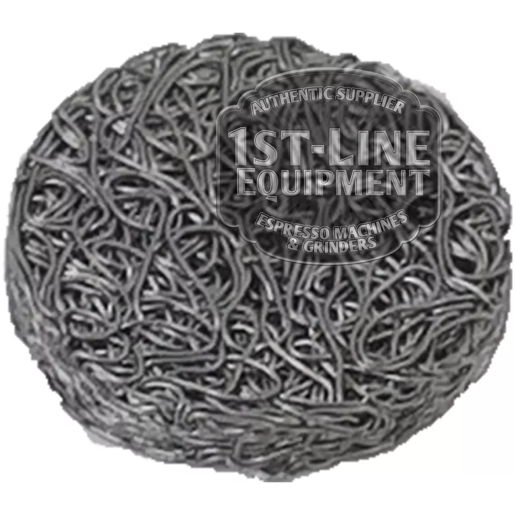 The C..188 GROUP FILTER is a round metal wire cleaning pad with a woven, tangled texture for cleaning espresso machine parts, featuring a semi-transparent watermark: 1st-Line Equipment Authentic Supplier Espresso Machines & Grinders. © 2025 1st-line.com