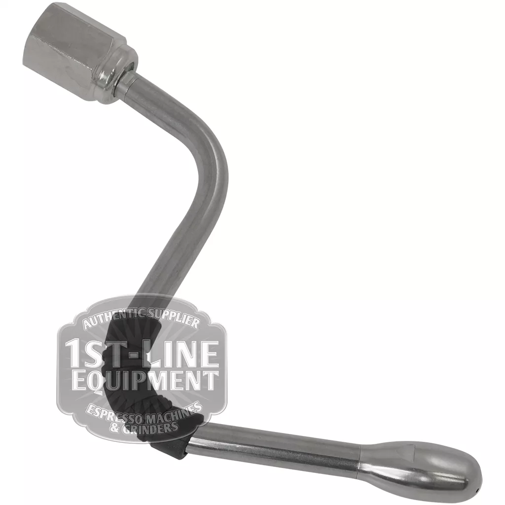 The C..311 ROD RUBBER GASKET is a replacement rubber gasket designed for secure fitting in metal steam wands with curved tubes and rounded handles on espresso machines. © 2025 1st-line.com