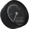 The C...48 SINGLE SCALE BOILER PRESSURE GAUGE is a black, round gauge with a 0–2 bar scale, white-marked needle at zero, and the 1st-Line Equipment Espresso Machines & Grinders logo partly covering the lower face. © 2025 1st-line.com