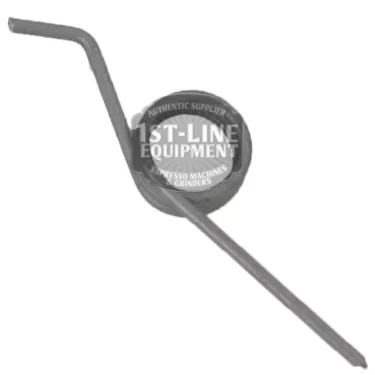 The C...72 RETURN SPRING is a metal lever with a bent end, designed for espresso machines and grinders, shown on a white background with the 1st-Line Equipment logo watermark. © 2025 1st-line.com