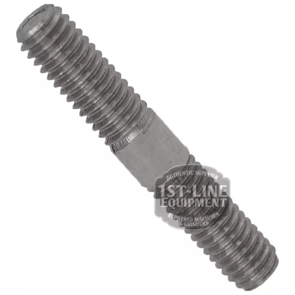 The C...87 GROUP HEADLESS SCREW, a metal double-ended threaded stud with a hexagonal middle section, is shown on a white background. The partially visible 1st-Line Equipment logo appears in the lower right corner. © 2025 1st-line.com