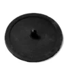 The Cimbali 57/58mm Rubber Blind Filter Insert is a round, flat black filter with a central peg, designed for Cimbali machines and shown on a white background. © 2025 1st-line.com