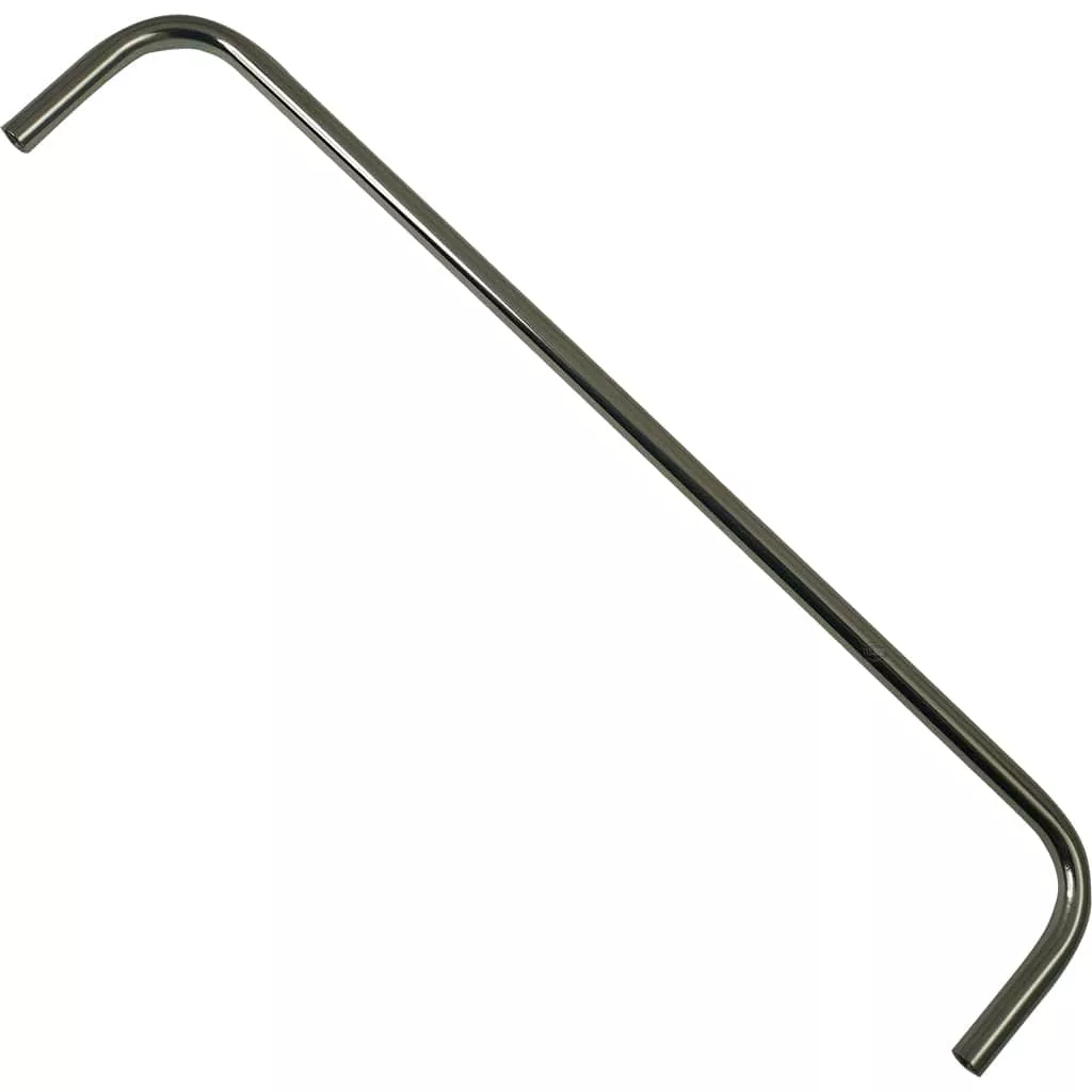 The DISCONTINUED ECM P3002 Top Cup Heater Grid Railing features a metal rod bent at both ends in an elongated Z shape, commonly used for grid railing systems or as a window crank handle for car windows. © 2025 1st-line.com