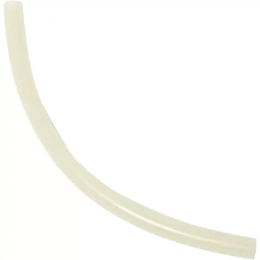 The Elektra 03989003 Silicone Pipe, flexible and translucent, is displayed on a white background with a slight leftward curve. © 2025 1st-line.com