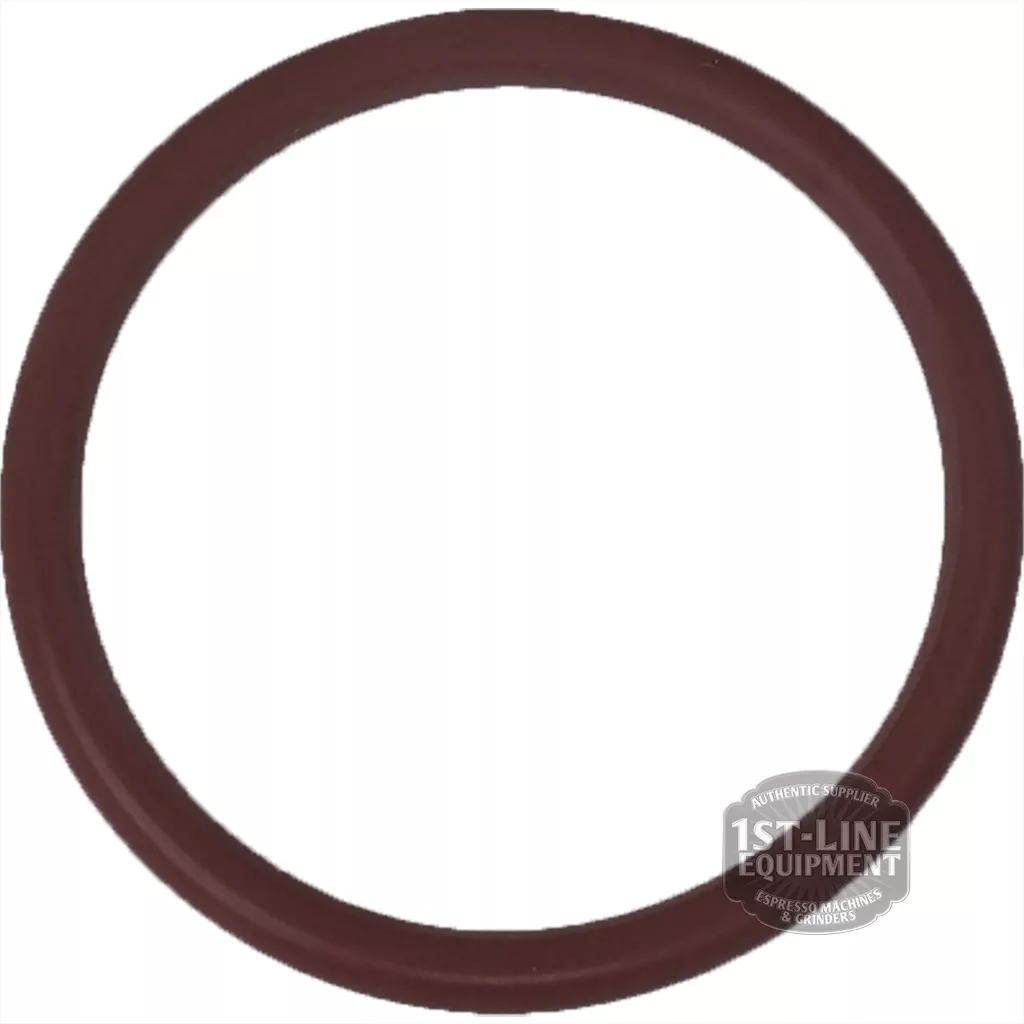 The I.1227 silicone O-ring for Ascaso 2GR bar machines, shown in brown on a white background, features a 1st-Line Equipment watermark in the lower right corner. © 2025 1st-line.com