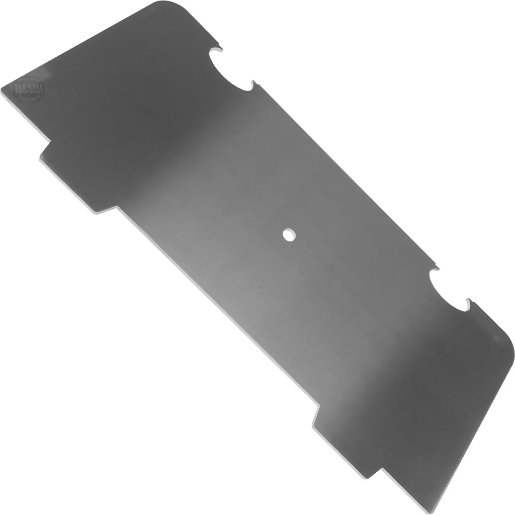 The Lelit 1400165 Water Tank Lid is a flat, rectangular metal plate with a central hole, notched edges, two rounded corners, and two indented side cutouts. It has a smooth matte finish and fits compatible Lelit machines. © 2025 1st-line.com