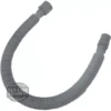The V..205 Flexible Drain Pipe is a grey, corrugated plastic hose with smooth connectors at both ends, shown arched on a white background—ideal for versatile plumbing applications. © 2025 1st-line.com
