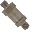 The V..505 1/8 EXPANSION VALVE is a metallic, cylindrical valve with threaded ends for pipe connections, displayed at an angle against a white background. © 2025 1st-line.com