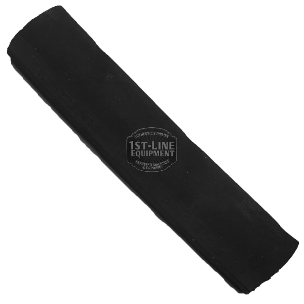 A rectangular, black V..702 KNOCK BOX HANDLE with a matte finish is displayed on a white background. The subtle 1st-Line Equipment logo appears in the center, echoing the understated style of their knock box line. © 2025 1st-line.com