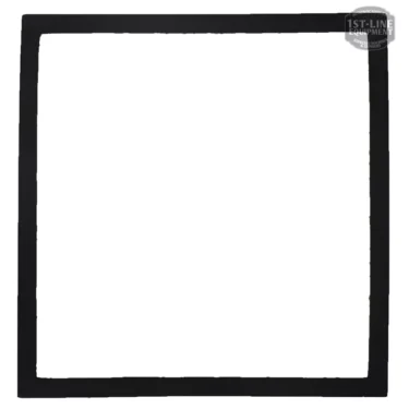 A simple black square frame with a thin border on a white background features the V..703 RUBBER KNOCK BOX SUPPLEMENTAL GASKET. A small 1st-Line Equipment logo appears in the upper right corner. © 2025 1st-line.com
