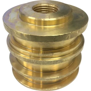 The Bezzera 5224201 Grouphead Piston is a brass, multi-groove pulley with a central threaded hole, designed for use in mechanical systems and compatible with Bezzera machines. © 2025 1st-line.com