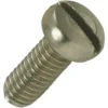Close-up of a silver Eureka 6060.0002 Lower Burr Screw with a slotted, round head and threaded shaft, shown on a plain white background. © 2025 1st-line.com