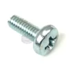Close-up of the Eureka 6060.0010 Top Burr Carrier Screw, featuring a silver finish with a rounded pan head and threaded body, shown on a white background. © 2025 1st-line.com