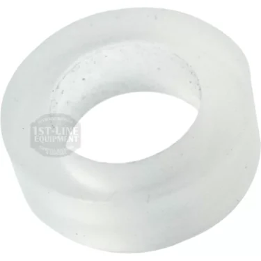 The Gasket for Sight Glass La Pavoni Lever is a translucent white silicone ring with a beveled edge and central hole, shown against a plain white background. © 2025 1st-line.com