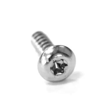 A close-up image of a single Lelit 9100030 Body Panel Screw, a silver Phillips head screw for Lelit machines, displayed on a white background with its threaded end facing away from the camera. © 2025 1st-line.com