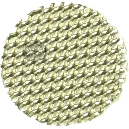 A close-up of a round, textured, metallic mesh screen with a repeating diamond pattern, like that found in a CA.317 FILTER. The shiny, reflective surface catches the light on its raised areas. © 2025 1st-line.com