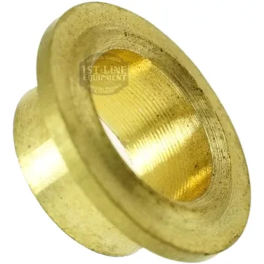Close-up of the CA.219 BRASS WASHER featuring a flanged edge, hollow center, smooth metallic finish, and visible circular grooves inside the opening. © 2025 1st-line.com