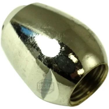 Close-up of the CON464 STEAM STEM TIP, a shiny metallic oval component with a threaded opening, commonly used as a water tap handle nut or fitting in various STEM and STEAM plumbing projects. © 2025 1st-line.com