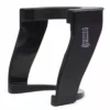 Lightweight black plastic guitar stand with a curved design and open sides, featuring an amplifier illustration—perfect for displaying guitars, BARATZAgear Baratza Sette Aeropress Holder, or other gear. © 2025 1st-line.com