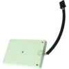 The Bezzera 7666006.01 Tank Level Sensor is a rectangular white plastic unit with a black cable ending in a 4-pin connector, featuring one visible screw and two mounting holes on its surface. © 2025 1st-line.com