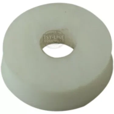 The EK..88 Gasket is a white, round, flat plastic washer with a central hole, shown angled against a plain white background. © 2025 1st-line.com