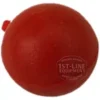 The F..290 5.8mm PLASTIC SPHERE is a solid red plastic ball with a small nub on one side, shown against a plain white background. © 2025 1st-line.com