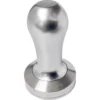 The Lelit PLA471A Espresso Coffee Tamper features a flat 57.35mm stainless steel base, a durable aluminum handle, and size marking on the side. © 2025 1st-line.com