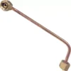 The ECM P1903 Pipe - Boiler to Hot Water Wand is a copper pipe with brass hexagonal fittings on both ends, bent at two angles, ideal for connecting boilers to hot water wands in ECM espresso machines or for plumbing and gas use. © 2025 1st-line.com