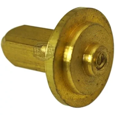 Close-up of the F..915 EXPANSION VALVE brass hex nut featuring a wide, flat washer-like base and central threaded hole, shown against a white background. © 2025 1st-line.com