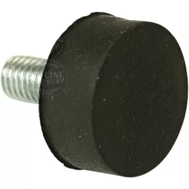 Close-up of the Lelit 9500039 Adjustable Foot M5, a round black rubber bumper with an M5 metal threaded stud, designed as a protective stop or adjustable foot for Lelit equipment or furniture. © 2025 1st-line.com