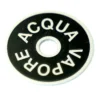 The ECM B5522057 Disc for Front of Knob is a round black and silver washer labeled ACQUA VAPORE in a circular pattern around the center hole, designed as an ECM replacement part. © 2025 1st-line.com