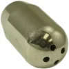 The F.2582 Steam Wand Tip features a shiny, metallic, cylindrical design with a rounded end and three 1.5mm diameter holes, serving as a specialized nozzle or spray head attachment. © 2025 1st-line.com
