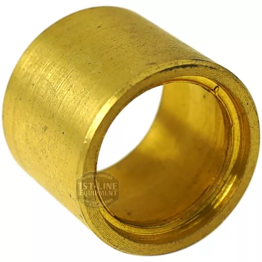 The F..961 CAP is a cylindrical brass bushing with a smooth surface and hollow center, commonly used as a spacer or bearing in mechanical assemblies. © 2025 1st-line.com