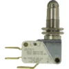 A close-up of the Lelit 9600080 E61 Grouphead Lever Microswitch, featuring three gold terminals and a white label with specs and part number U831611—perfect for use in E61 grouphead machines. © 2025 1st-line.com