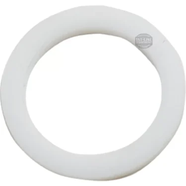 A white, circular rubber gasket (Lelit 8700013 Bleeder / Vacuum Breaker Valve Gasket) shown from above on a plain background—perfect for use as a vacuum breaker valve gasket. © 2025 1st-line.com