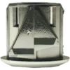 Close-up of the Lelit MC131 Chromed Oval Switch Support, a metallic espresso machine part with a shiny, textured finish and geometric design, displayed against a white background. © 2025 1st-line.com