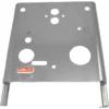 The Lelit 1400159 Outside Front Body Panel is a shiny stainless steel machine front plate with circular cutouts, labeled markings, and a red LELIT logo in the lower left. Compatible with select Lelit models. © 2025 1st-line.com