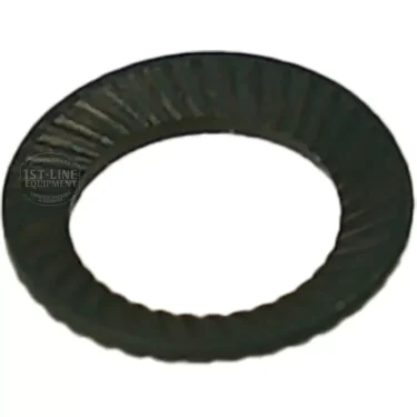 A close-up image of the Lelit 9300021 Water Tank Handle Washer, a dark, circular metal serrated hardware component with angled grooves, shown against a plain white background. © 2025 1st-line.com