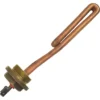 The Bezzera 5721127AL 110V 1350W Heating Element features a copper finish, threaded brass base, and electrical connector. Designed for water heaters or boilers; compatible with Bezzera machines and similar uses. © 2025 1st-line.com