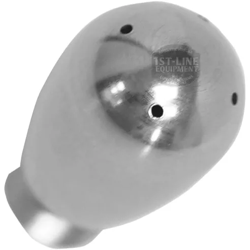 The Elektra 06316015 Steam Wand Tip is a stainless steel, oval-shaped tip with four 1mm holes, designed for espresso machine maintenance. © 2025 1st-line.com