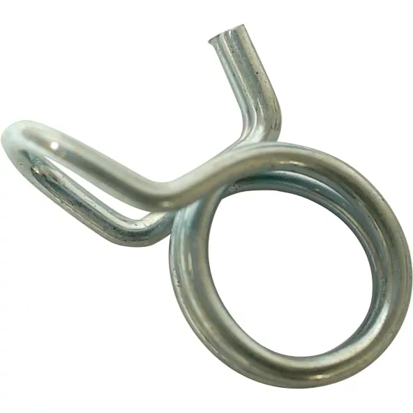 A close-up of the Lelit 9400046 Spring Clamp, a silver metal clamp with a circular center and two protruding tabs, is shown against a white background. © 2025 1st-line.com