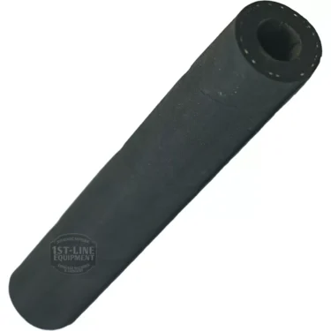 A black, cylindrical ASCASO Rod for Round Knock Box is shown angled against a white background. The sturdy rubber rod features a hollow core at one end, highlighting its durable design for coffee grounds disposal. © 2025 1st-line.com