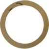 A plain, round, brown Faema 73x59x0.8mm Klinger Gasket Supplemental Shim with a small handwritten mark on the top left. Its empty center acts as a functional circular frame, ideal for use as a gasket or shim. © 2025 1st-line.com