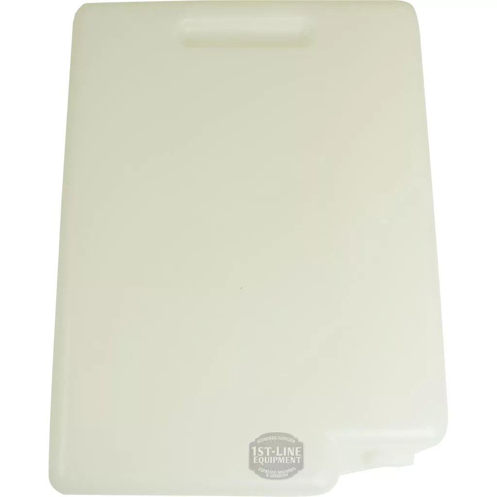 A rectangular, off-white plastic cutting board with a handle slot and a small bottom-right corner detail, echoing the clean, practical design of the discontinued Lelit PR00677 2.5L Water Tank/Reservoir. © 2025 1st-line.com