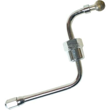 A shiny metal hand drill brace with a wooden ball handle, a chuck for drill bits, and a central rotating grip—crafted with the precision of the Pavoni P-3/P-6 STEAM PIPE. © 2025 1st-line.com