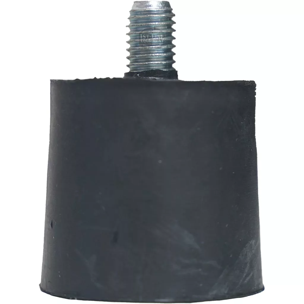 The F..190 40mm FOOT is a black rubber cylindrical bumper with flat top and bottom, featuring a centrally located threaded metal bolt on the top surface. © 2025 1st-line.com