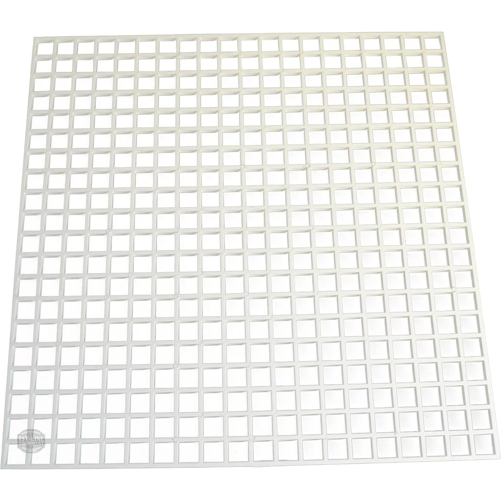 The Faema WHITE CUP WARMING GRID is a white plastic grid with evenly spaced square openings, shown from above on a plain background. © 2025 1st-line.com