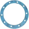 The Gaggia BOILER GASKET 220x168x2mm is a blue circular gasket with evenly spaced edge holes and printed text/symbols, made from synthetic or compressed material, perfect for use with Gaggia equipment. © 2025 1st-line.com