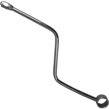 The Gaggia STEAM PIPE is a metal brake line with a bent shape, threaded connector on one end, and circular fitting on the other, shown isolated on a white background. © 2025 1st-line.com