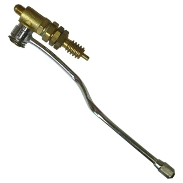 The Marzocco MODERN STEAM TAP tire valve inflator features a brass and metal build, curved nozzle, threaded fittings, and a design inspired by the sleek lines of the MODERN STEAM TAP for efficient vehicle tire inflation. © 2025 1st-line.com